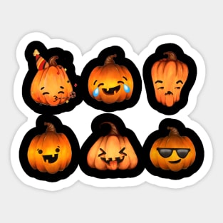 Pumpkin Heads Emoji Sticker